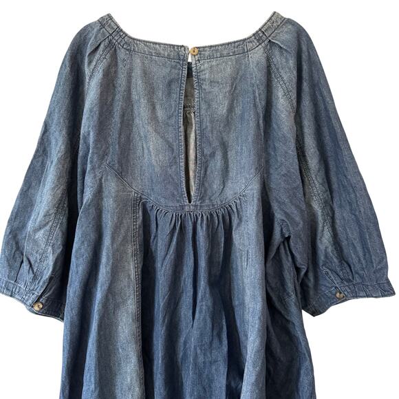 FREE PEOPLE Memories Of You Denim Tunic Top Size Medium NWT - Picture 8 of 9